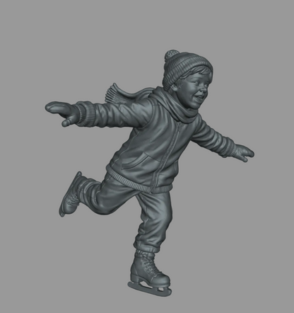 DG101 Winter Scene-Young Ice skaters