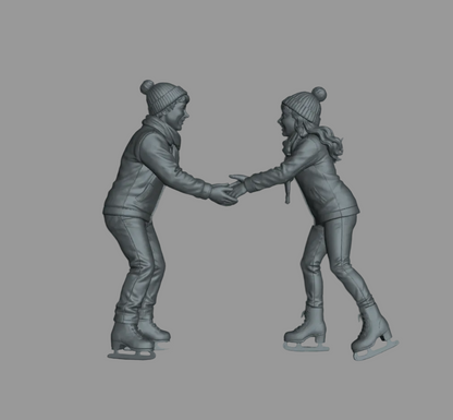 DG102 Winter Scene-Ice skaters