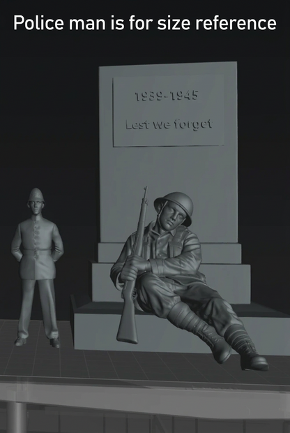 DG118 WW2 Monument with soldier