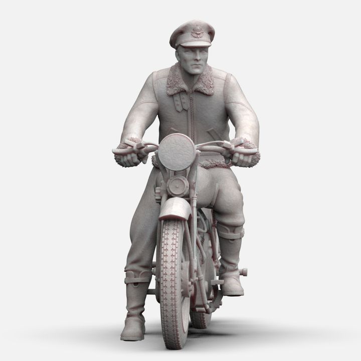 MM1154 WW2 RAF Pilot and Motorbike Figure