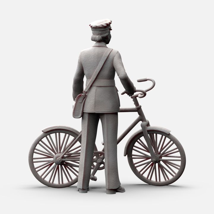MM1154 WW2 RAF WAAF with Pushbike Figure