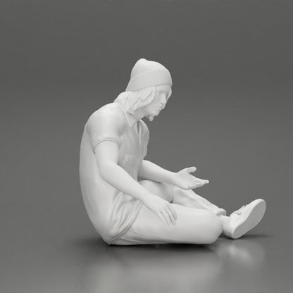 MM1228 Young Male sitting with Dog