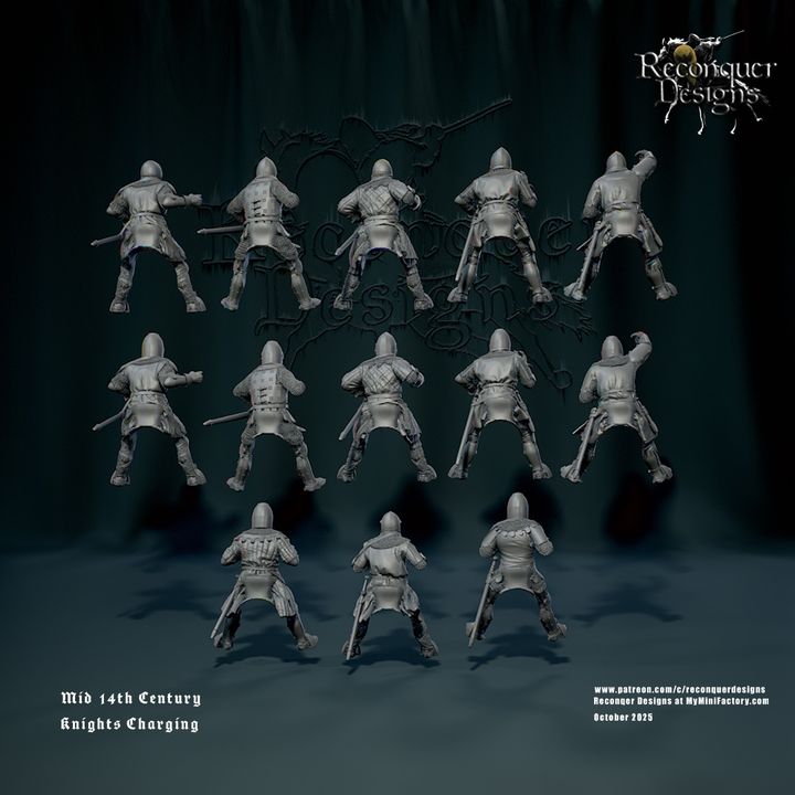 REM0177 Mid 14th c Knights set B Charging