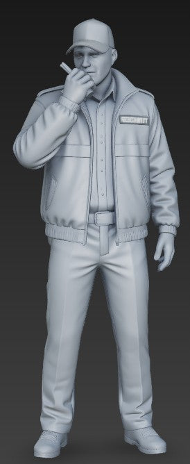 MM4332 Security Guard on Radio Figure