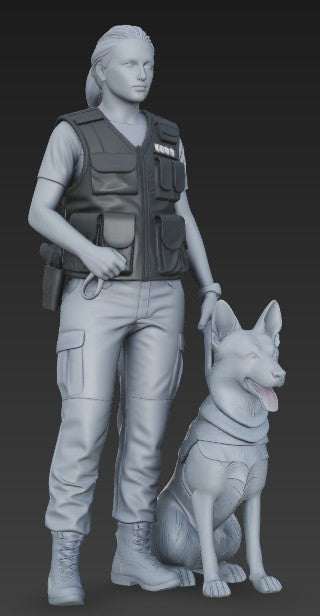 MM4329 Female Security and Guard Dog Figure