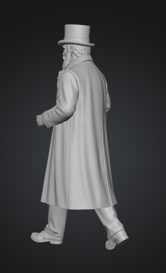 DG009 Gentleman in top hat and long coat