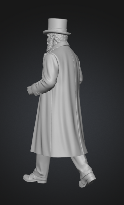 DG009 Gentleman in top hat and long coat
