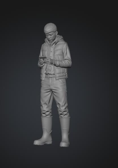 DG013 Farmer boy on the phone