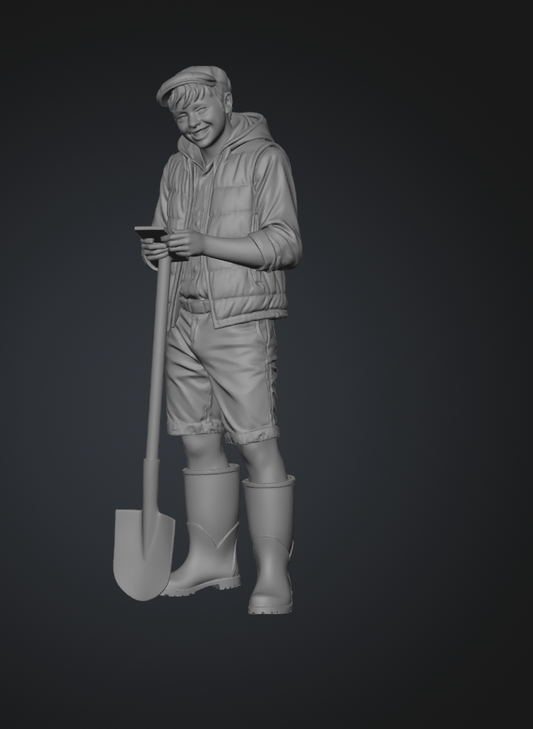 DG014 Farmer boy caught texting