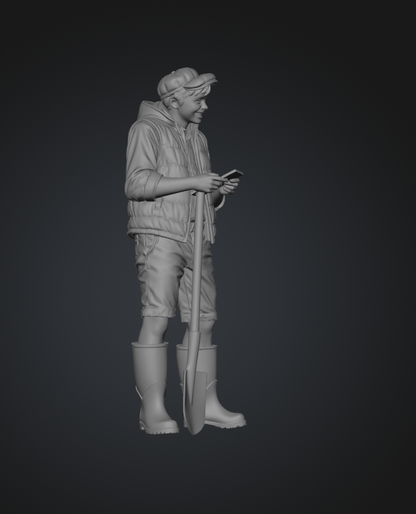 DG014 Farmer boy caught texting