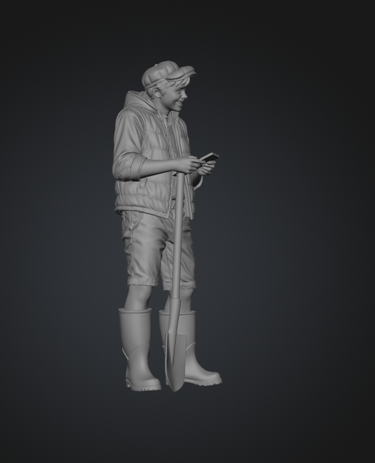 DG014 Farmer boy caught texting