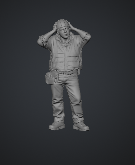 DG028 Surprised construction worker
