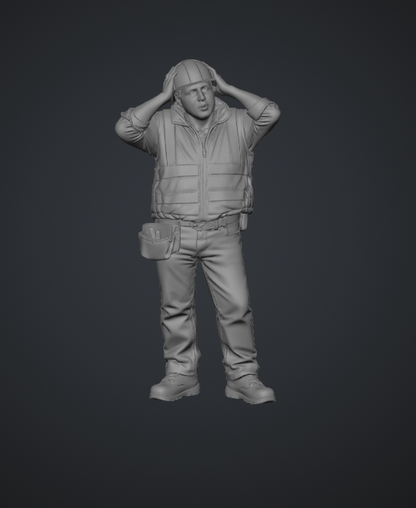 DG028 Surprised construction worker