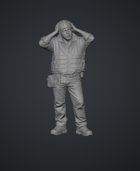 DG028 Surprised construction worker