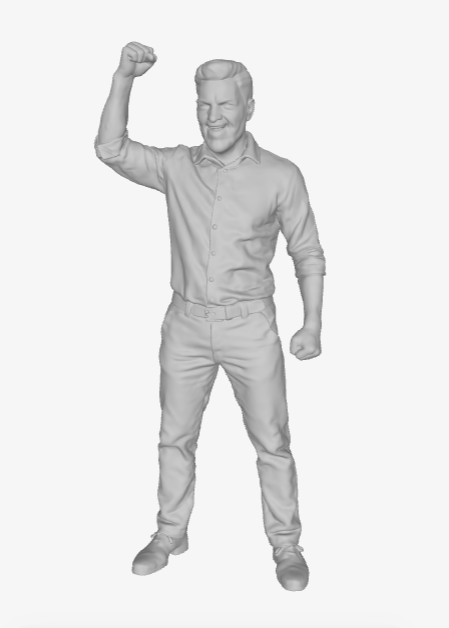 DG042 Happy man cheering