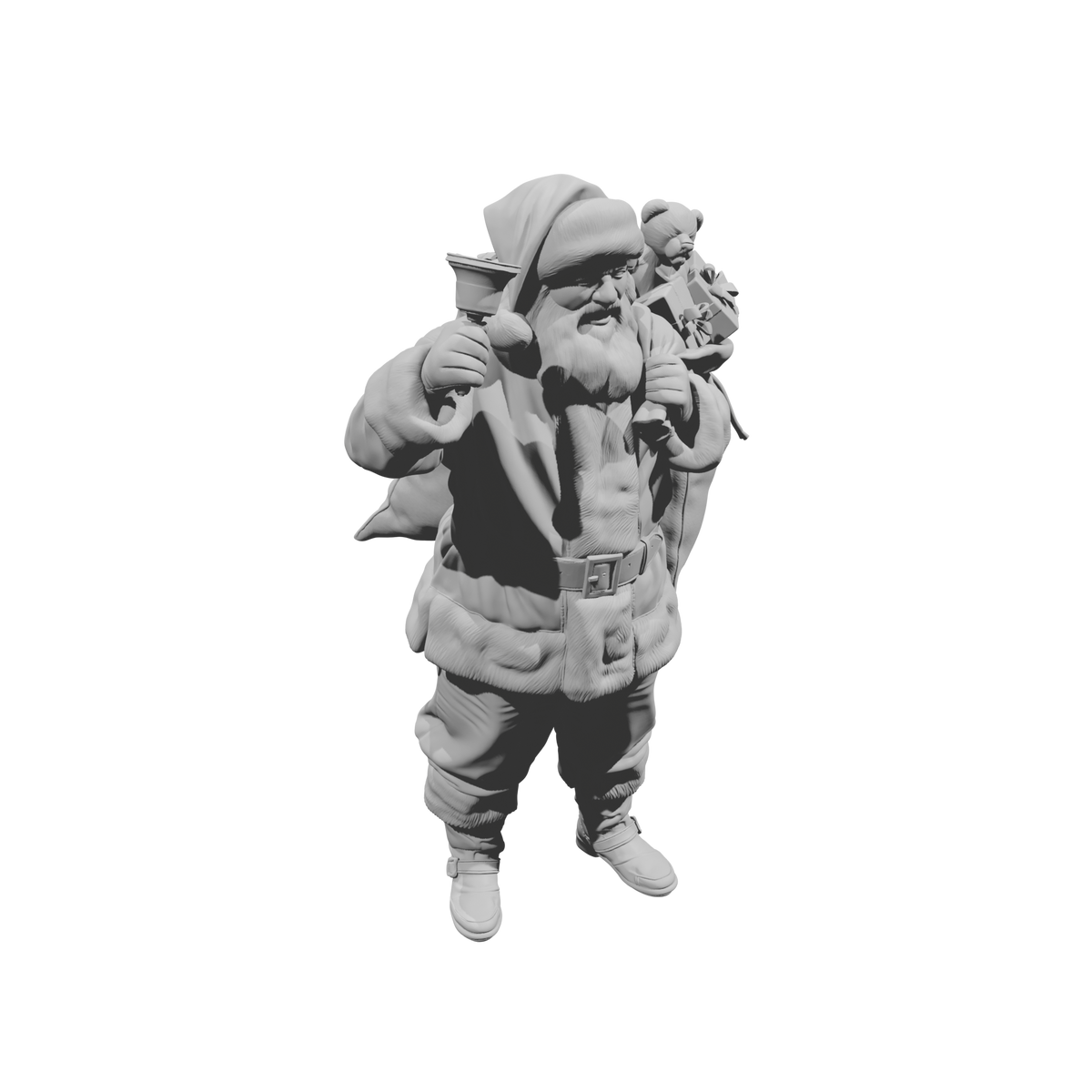 DG086 Winter Scene- Santa with bell and toys