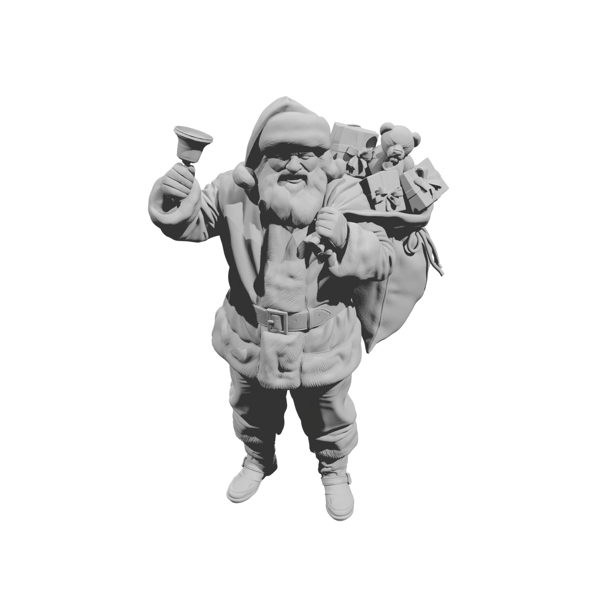 DG086 Winter Scene- Santa with bell and toys