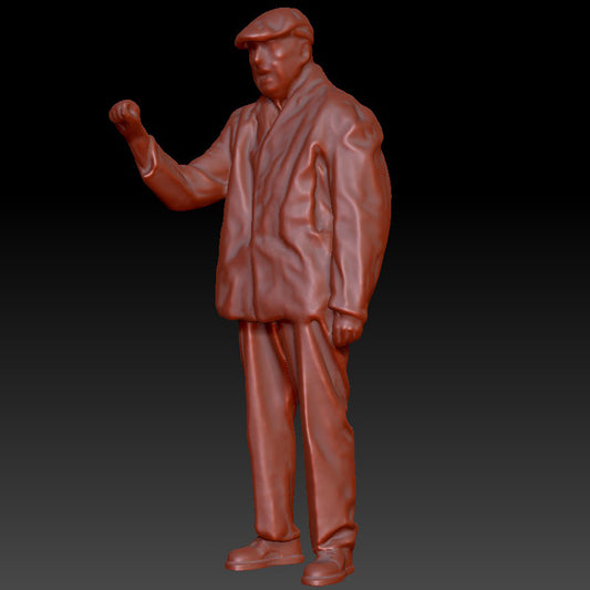 DSP296 Male Steam Engine Driver Standing