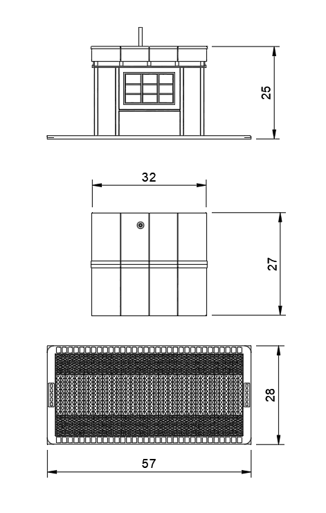 GM813E – GWR Weighbridge & Lamp Hut TT120/3mm Scale