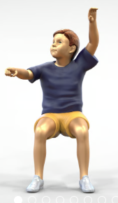 MM429 Football Fun Child Sitting Spectator doing wave