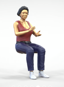 MM435 Football Fun Woman Sitting Spectator clapping