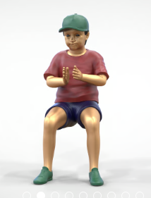 MM437 Football Fun Child Sitting clapping