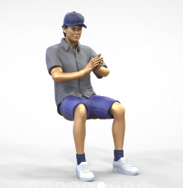 MM438 Football Fun man Sitting clapping Spectator