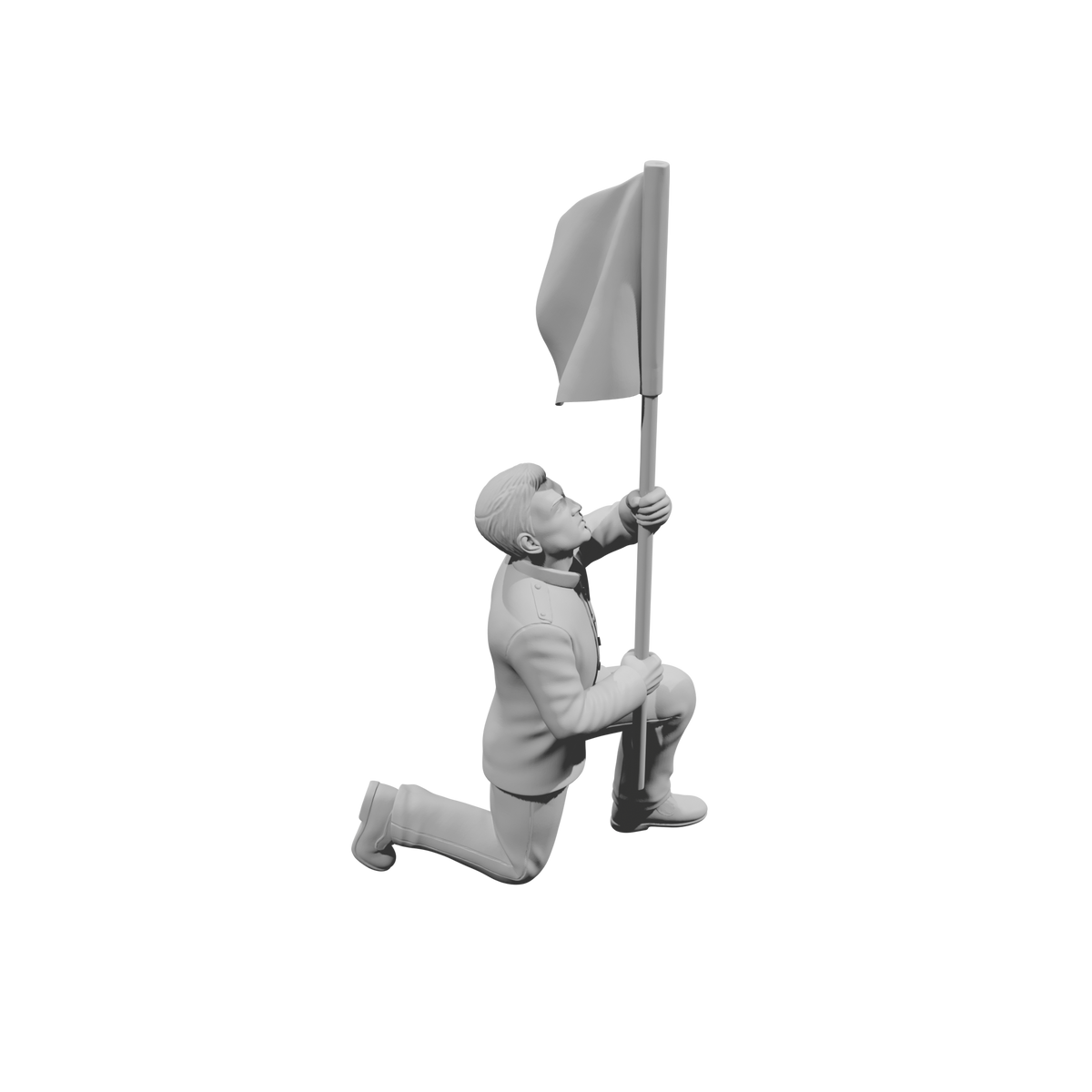 MM2252 HS Marching Band Member-28 Kneeling Standard Bearer