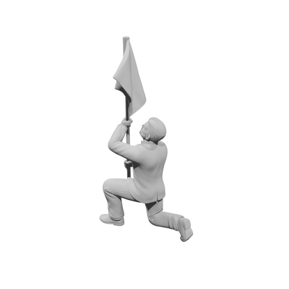 MM2252 HS Marching Band Member-28 Kneeling Standard Bearer