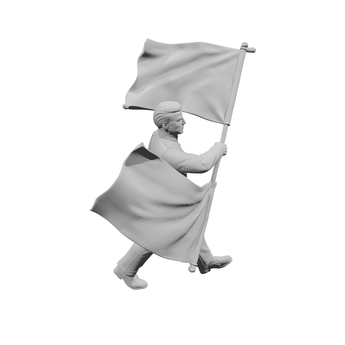 MM2253 HS Marching Band Member-29 Walking Bearer with Dual Flags