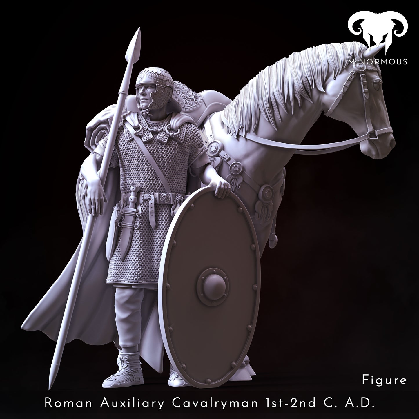 MIN104 Roman Auxiliary Cavalryman 1st-2nd C. A.D. Horsemen of Antiquity!