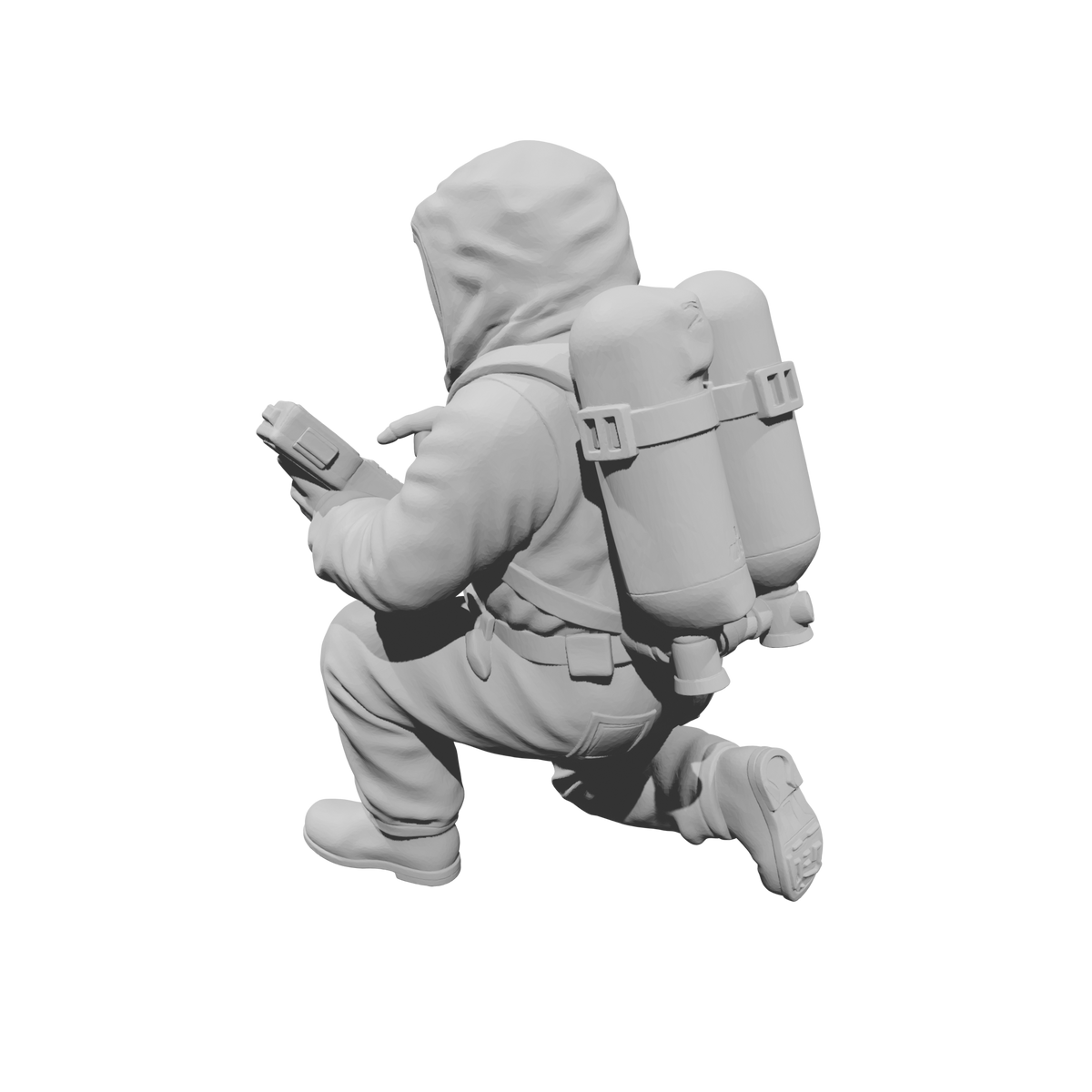 MM2182 Hazmat Materials Crew-14 Kneeling Operating Equipment Monitor