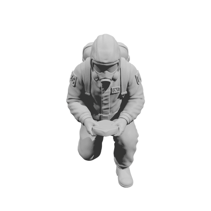 MM2184 Hazmat Materials Crew-16 Kneeling with Handheld Scanner