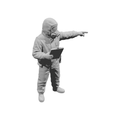 MM2187 Hazmat Materials Crew-19 Pointing Officer with Clipboard