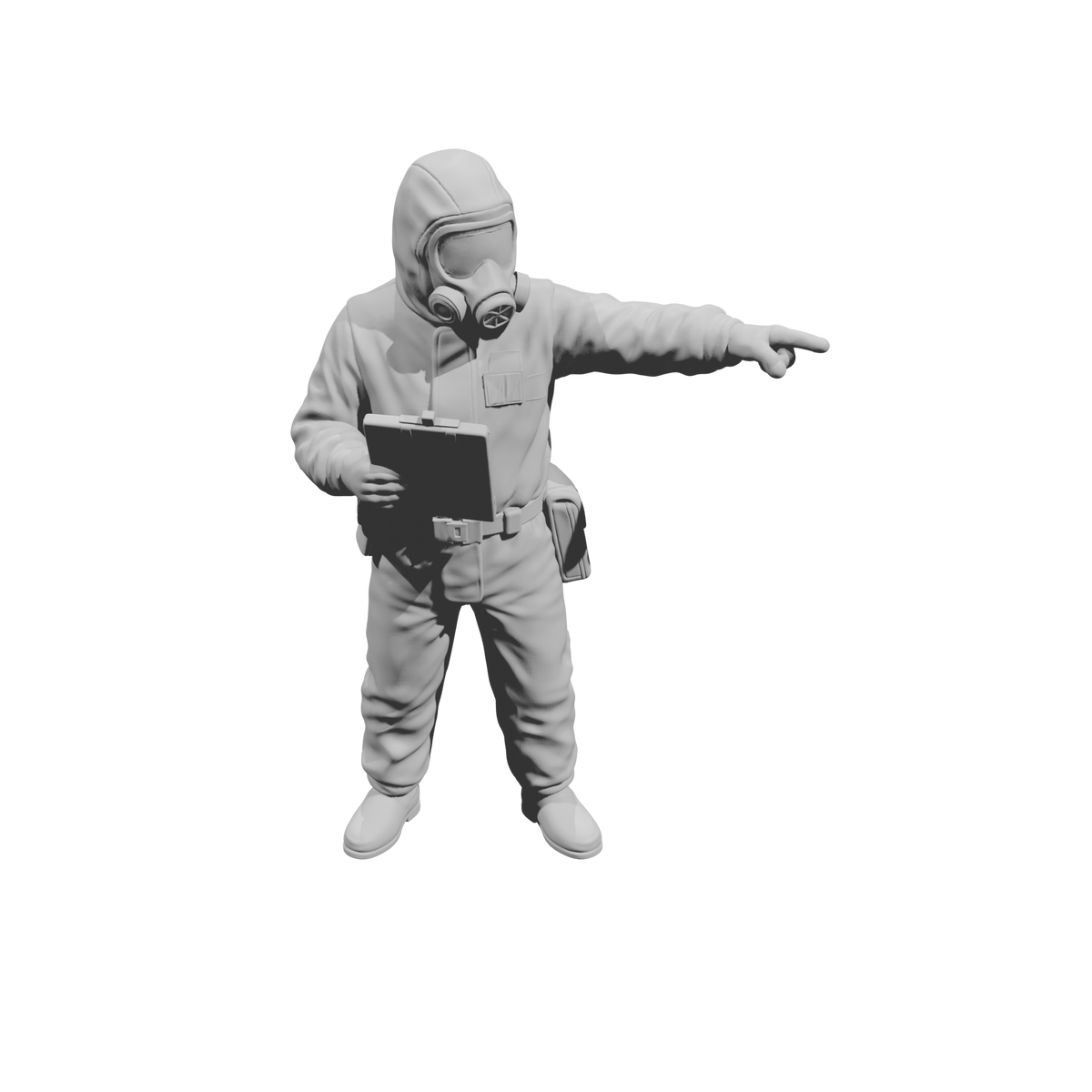 MM2187 Hazmat Materials Crew-19 Pointing Officer with Clipboard