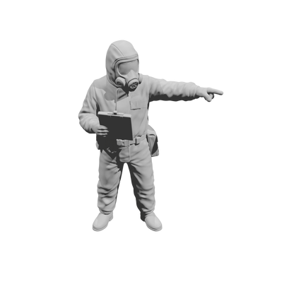 MM2187 Hazmat Materials Crew-19 Pointing Officer with Clipboard