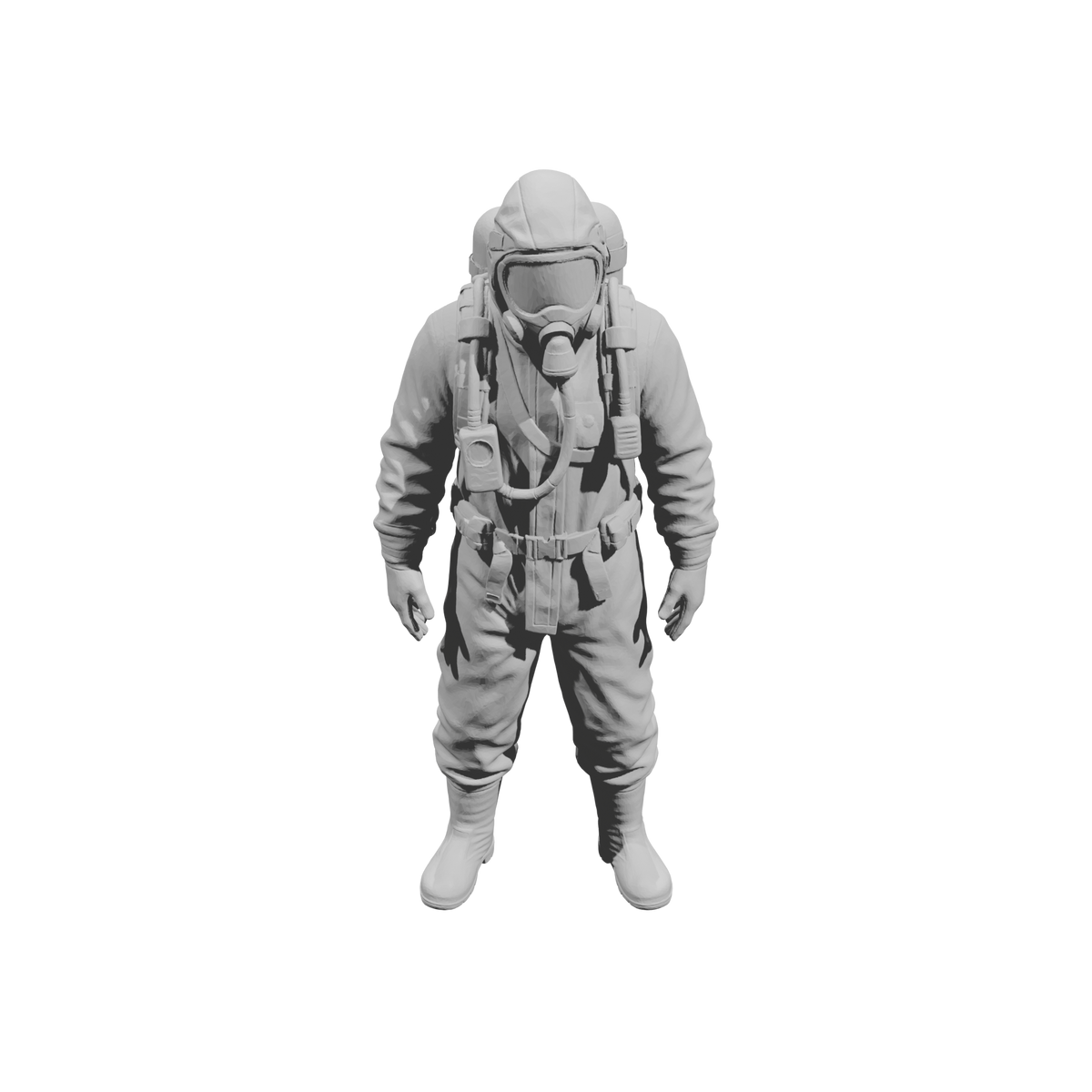 MM2171 Hazmat Materials Crew-1 Standing man with Oxygen Tank and Respirator
