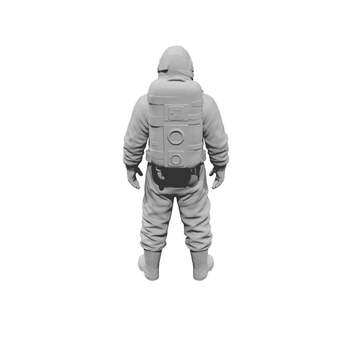 MM2171 Hazmat Materials Crew-1 Standing man with Oxygen Tank and Respirator