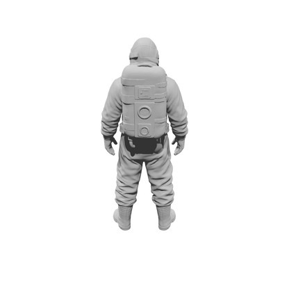 MM2171 Hazmat Materials Crew-1 Standing man with Oxygen Tank and Respirator