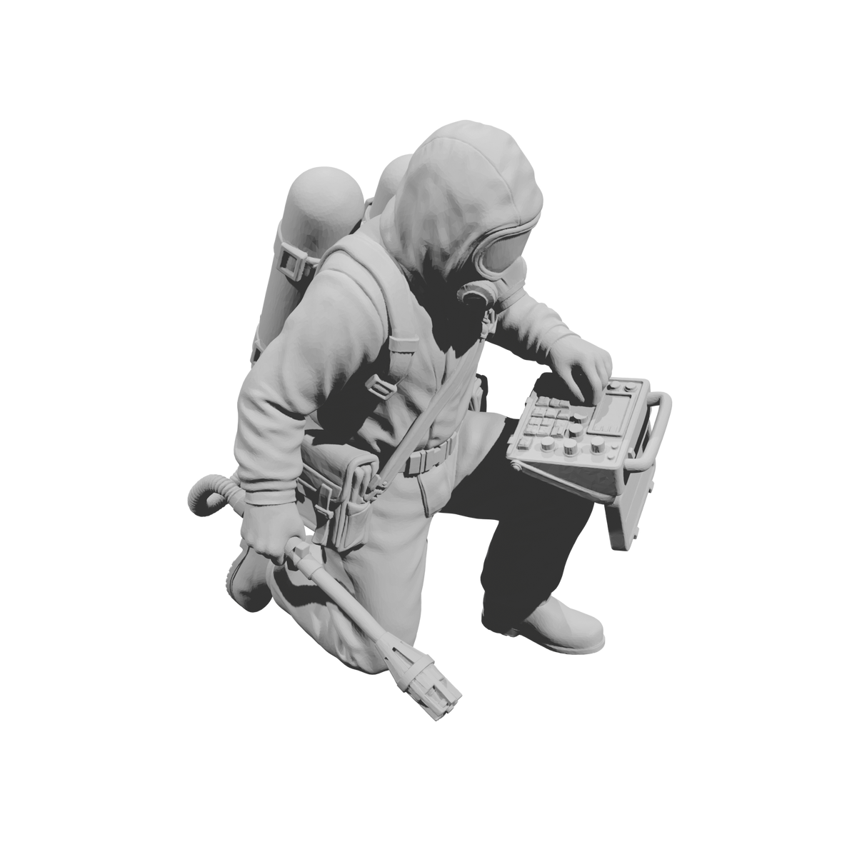 MM2190 Hazmat Materials Crew-22 Kneeling Operator with Monitor