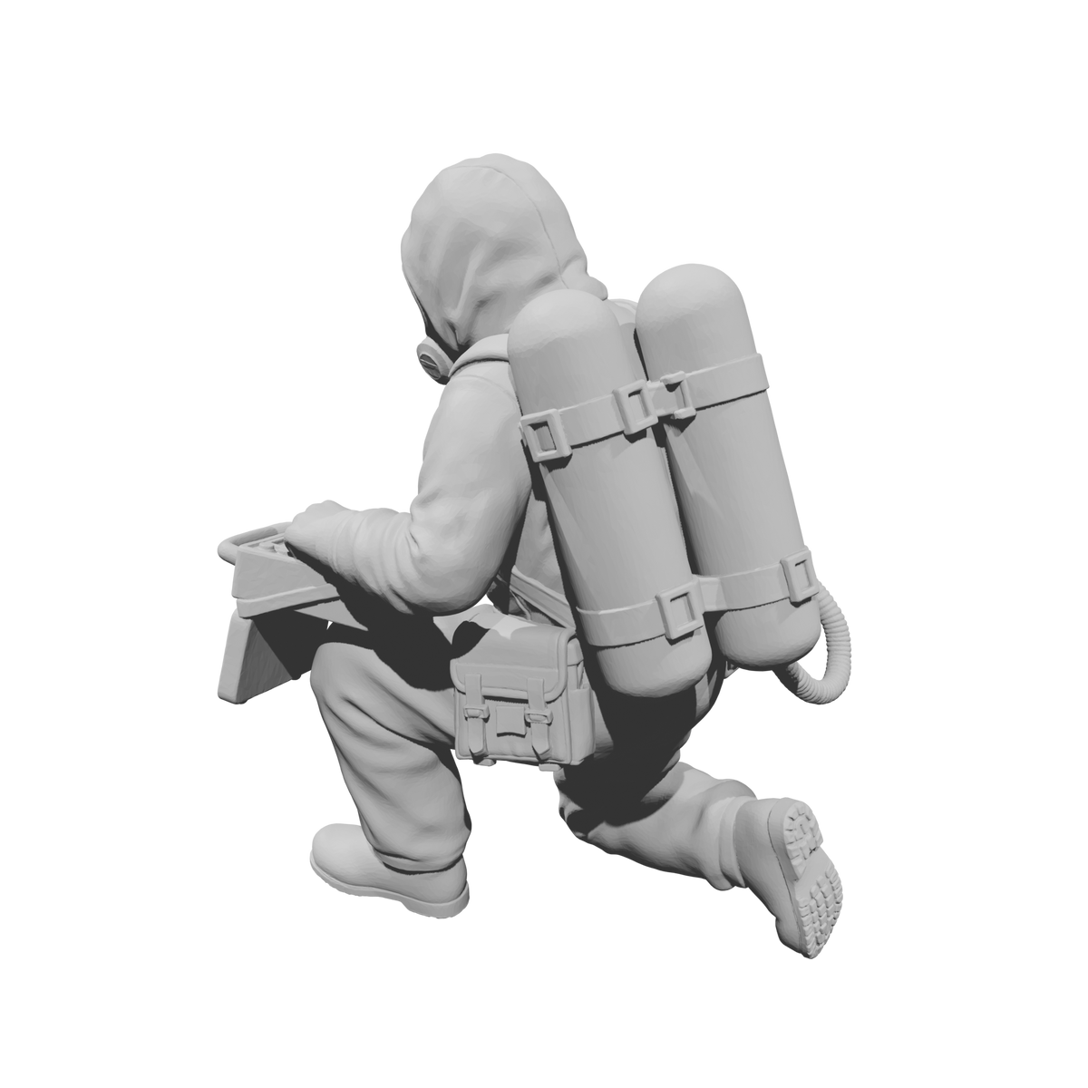 MM2190 Hazmat Materials Crew-22 Kneeling Operator with Monitor