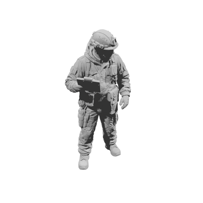 MM2193 Hazmat Materials Crew-25 Officer with Clipboard