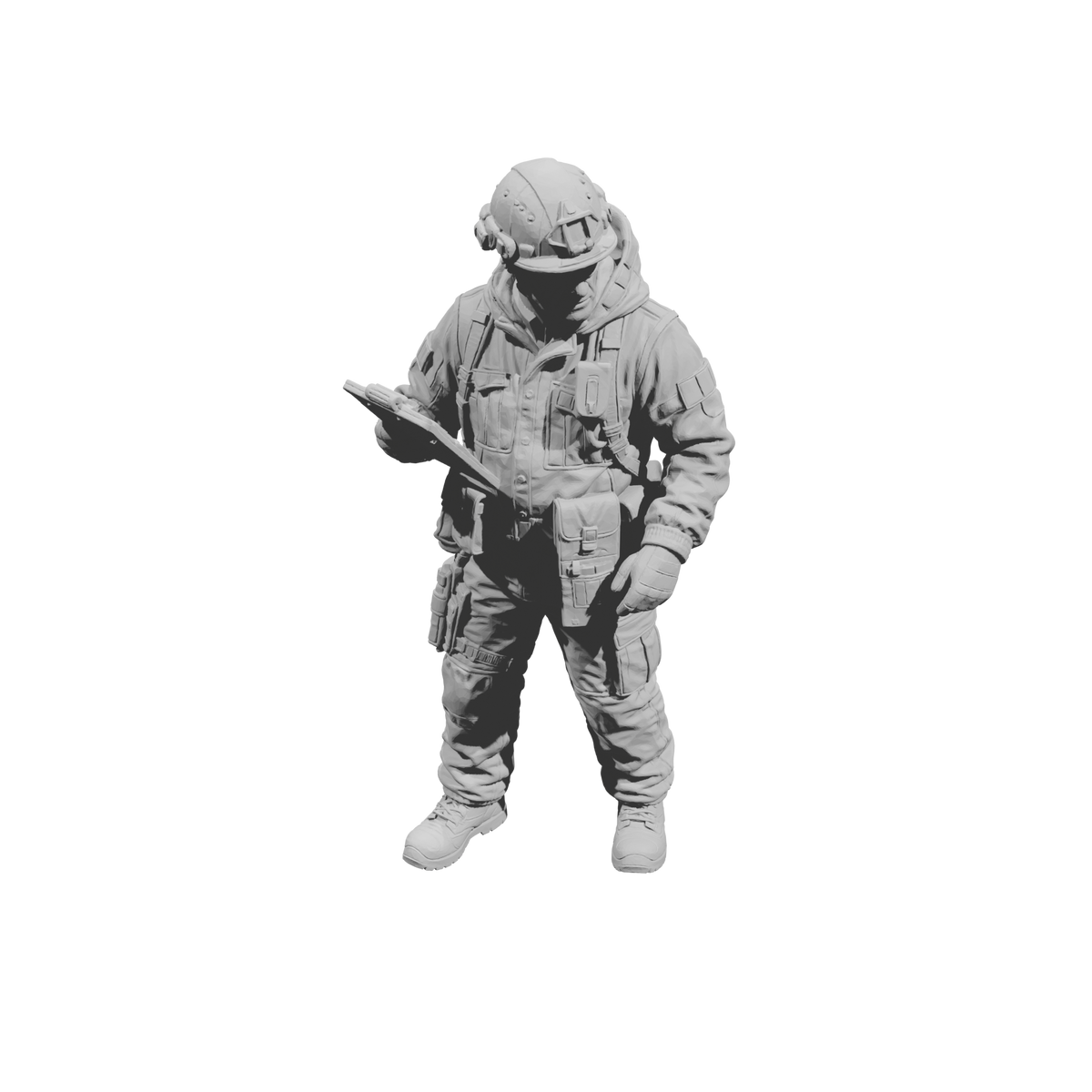MM2193 Hazmat Materials Crew-25 Officer with Clipboard