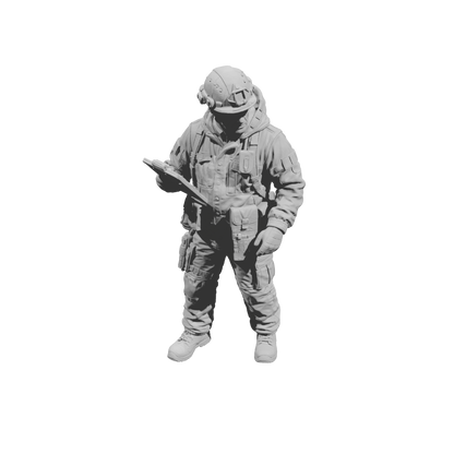MM2193 Hazmat Materials Crew-25 Officer with Clipboard