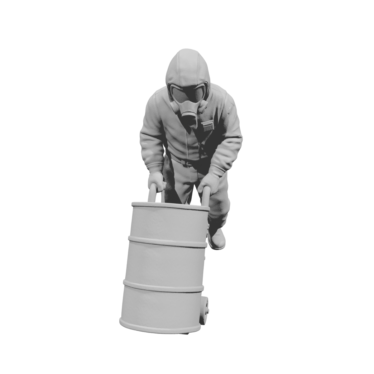 MM2196 Hazmat Materials Crew-28 Worker with Drum Trolley