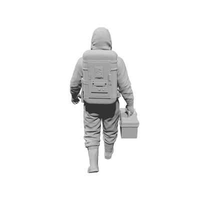 MM2172 Hazmat Materials Crew-2 Walking Man Carrying Equipment Case