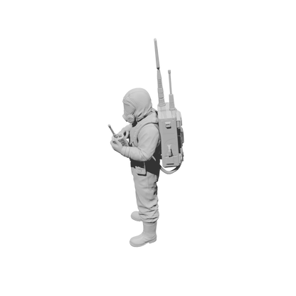 MM2173 Hazmat Materials Crew-4 Radio Operator with Backpack