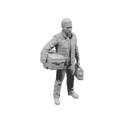 MM2217 Heavy Equipment Mechanic-21 Worker with Battery and Case