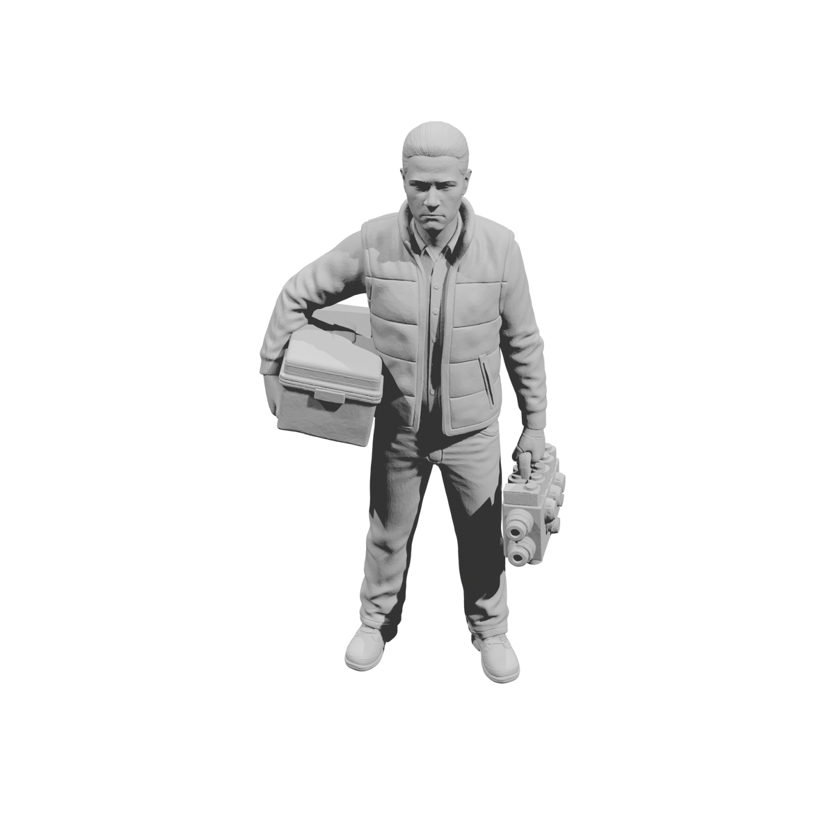 MM2217 Heavy Equipment Mechanic-21 Worker with Battery and Case