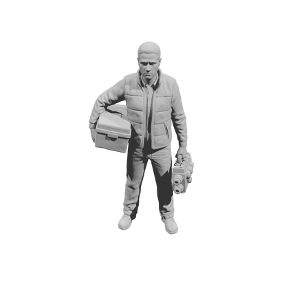 MM2217 Heavy Equipment Mechanic-21 Worker with Battery and Case